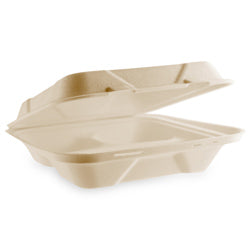 Compostable 3 Compartment Clamshell